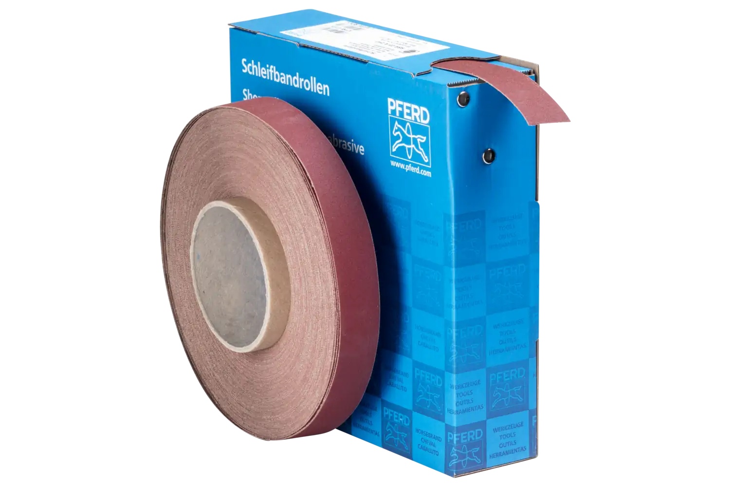 Picture of Pferd Shop Roll, Resin over Resin Heavy-Duty, 1" x 50 yards, 240 Grit, Aluminum oxide